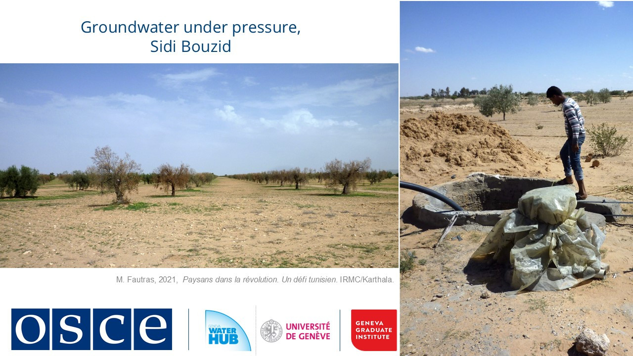 Picture of the deserted area illustrating the groundwater under pressure in Sidi Bouzid, Tunisia